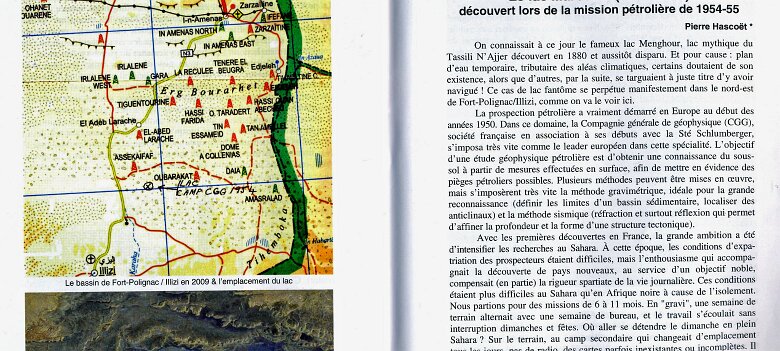 Le lac Marsema (N-E d'Illizi) découvert lors de la mission pétrolière de 1954-55 - Pierre Hascoët Le premier récit de mon site vient d'être publié dans
