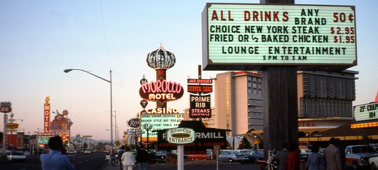 avril 1977 visite Las Vegas ${
