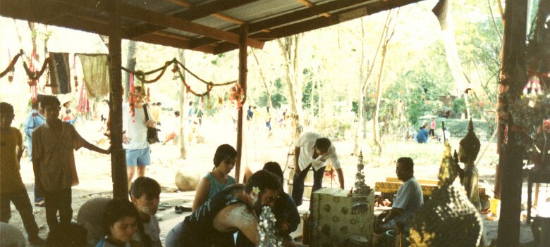 1989: Thaïlande par Gérard Gadaud 1989, 1ère mission vibro CGG en Thaïlande; Songkram ${