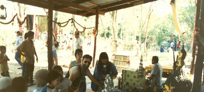 1989: Thaïlande par Gérard Gadaud 1989, 1ère mission vibro CGG en Thaïlande; Songkram ${